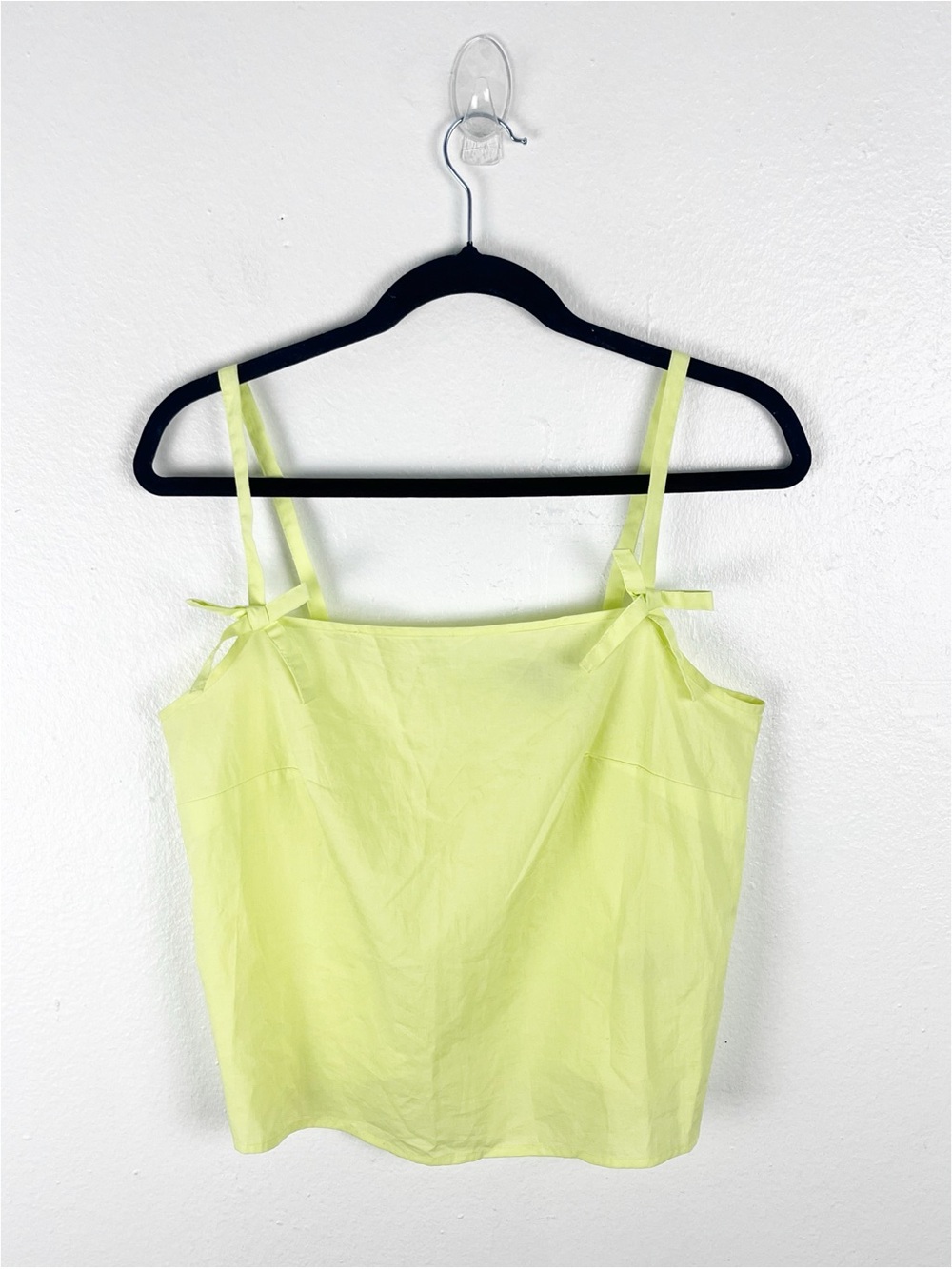J. CREW 100% Cotton Poplin Bow Strap Tank Top Size Small Preppy Casual Spring